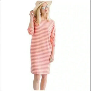 Sonnet James Dress XS Women's Red Stripe Nautical Boatneck "A Play Dress" Preppy